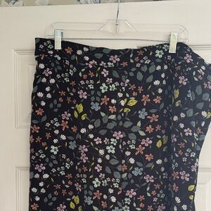 Loft wide leg cropped flowy pants